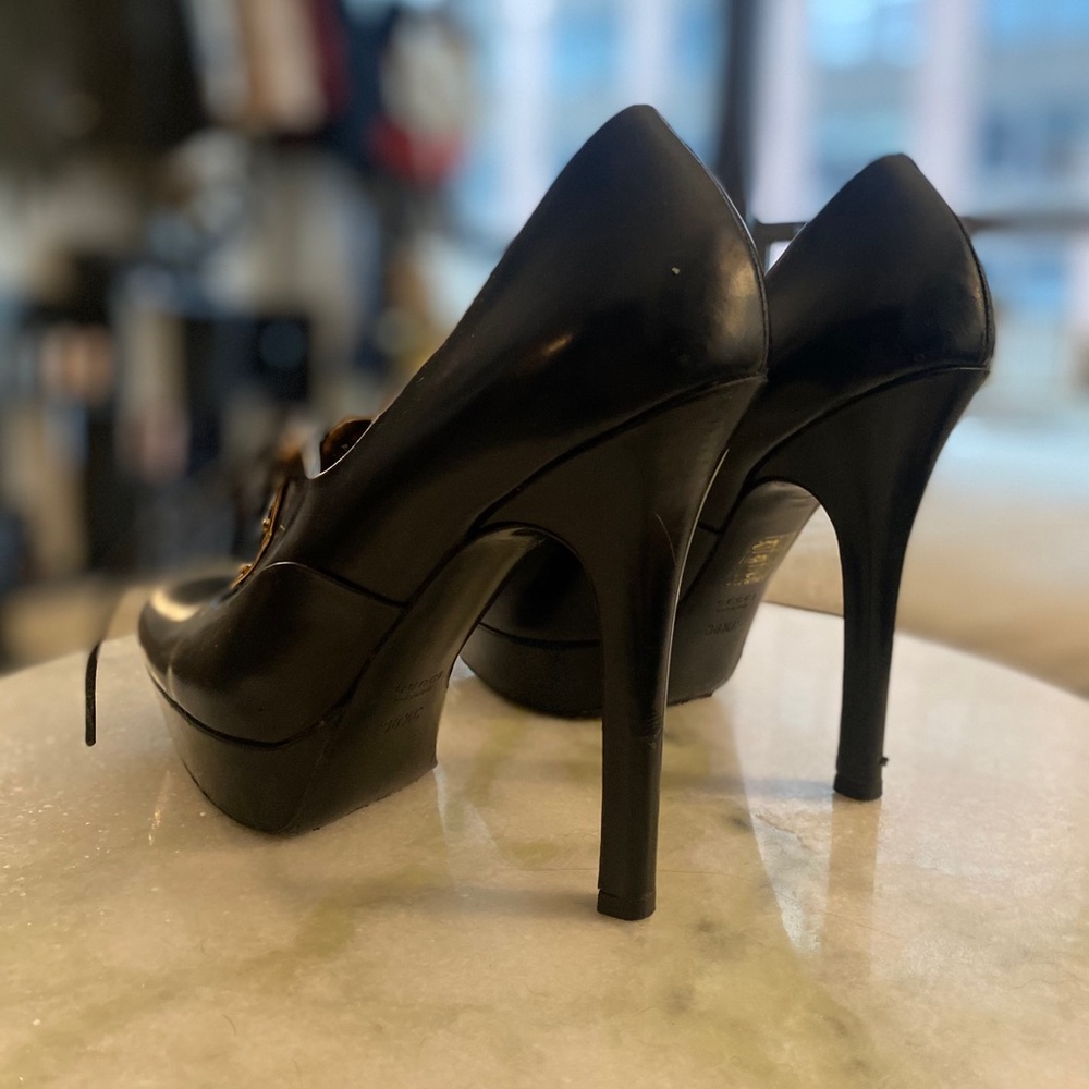 Gucci Leather Healed Moccasins - Picture 4 of 4